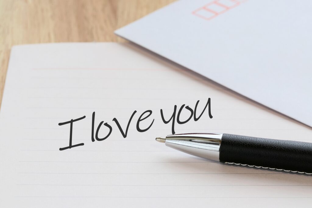 I love youと書いた手紙